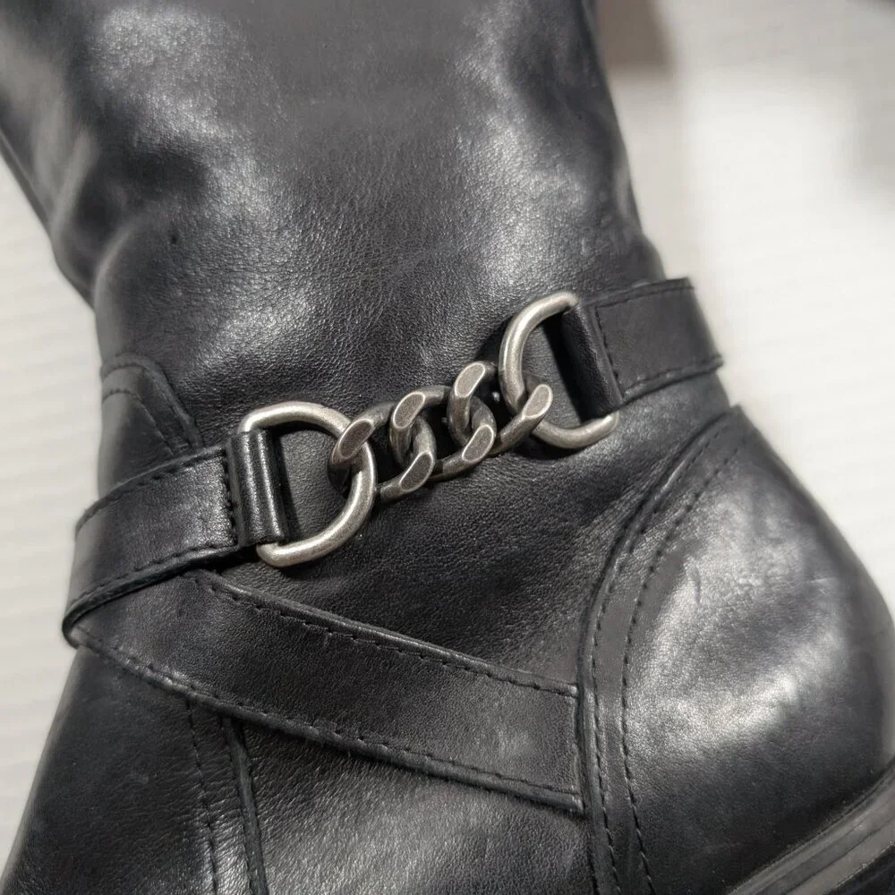 Ralph Lauren Leather Knee Boots Size 7 Menna